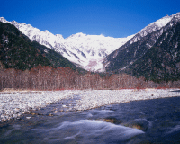 梓川と穂高連峰