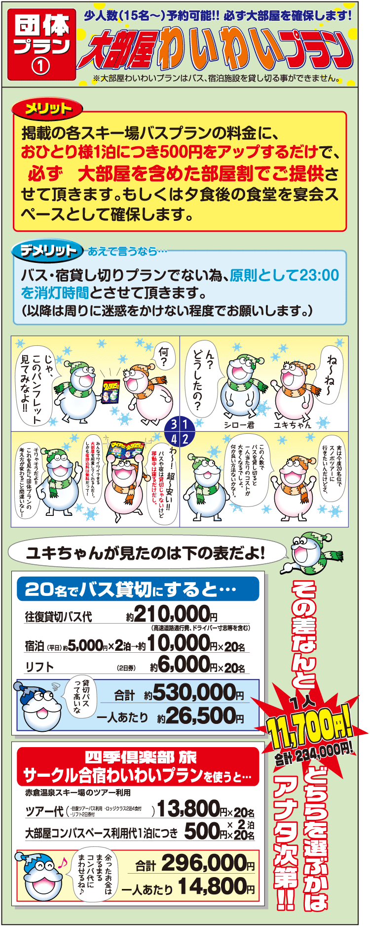 サークル合宿ワイワイプラン