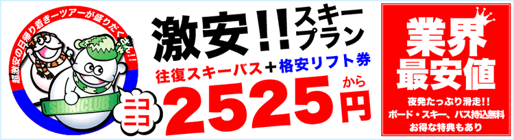 激安格安スキーツアーTOPイメージ