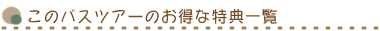 尾瀬バスツアー特典一覧
