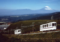 十国峠ケーブルカーと富士山（イメージ）