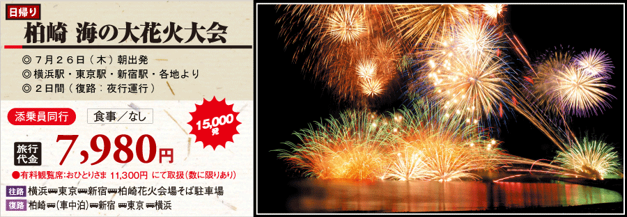 柏崎花火バスツアーのイメージ