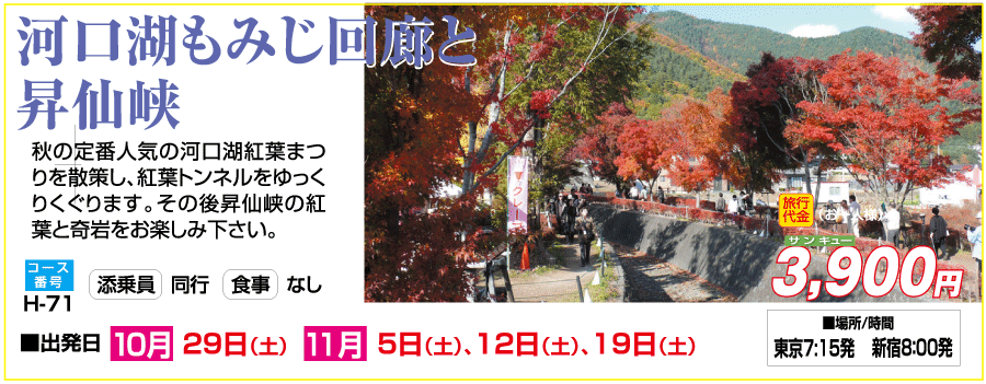 河口湖もみじ回廊と昇仙峡ヴィジュアル