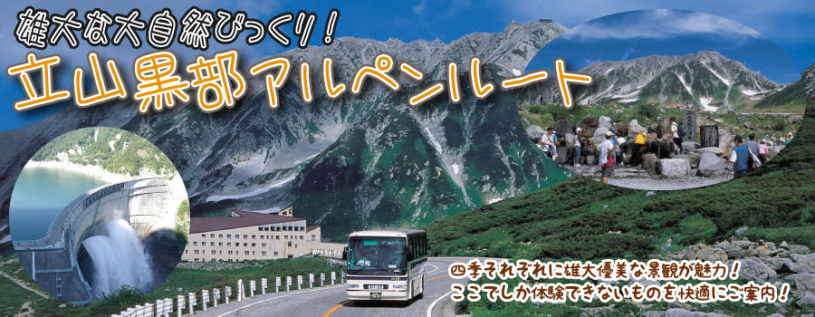 立山黒部アルペンルートバスツアーのイメージ