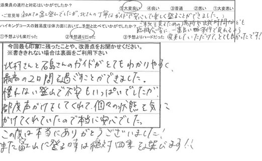 お客様の感想・口コミ