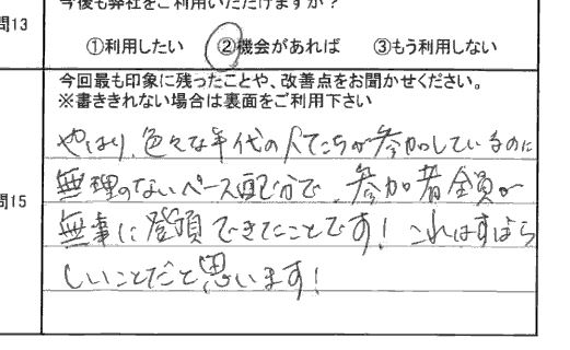 お客様の感想・口コミ