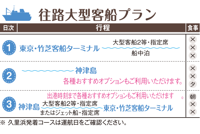 往路大型客船プラン