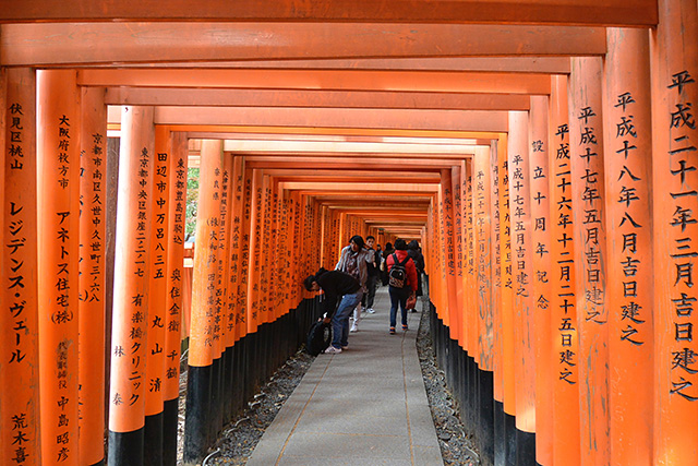 千本鳥居の帰り道