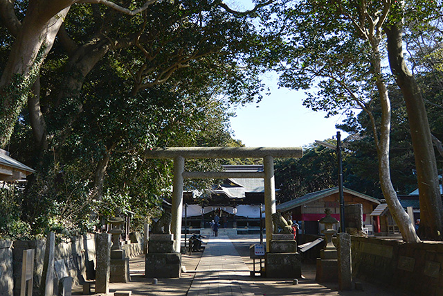 酒列磯前神社狛犬と門