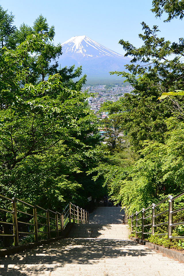 咲くや姫階段と富士山