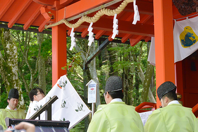 九頭龍神社（本宮）月次祭（例大祭）巫女の舞