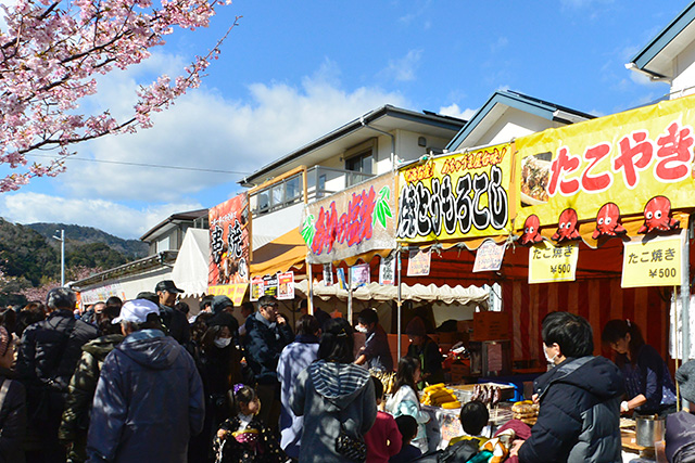 河津桜の屋台