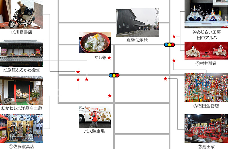 真壁のひなまつり地図