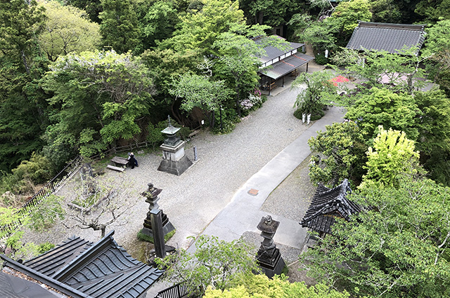 笠森観音・境内を見下ろす