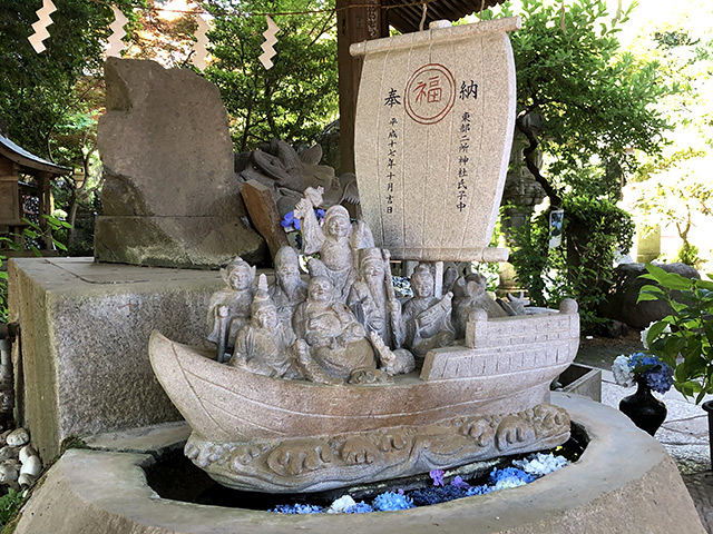 手水舎の七福神