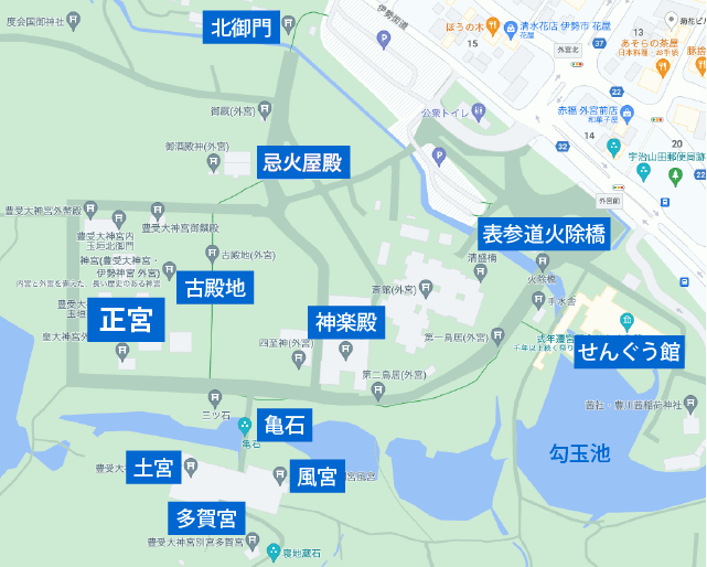 Map伊勢神宮・外宮を60分で回る