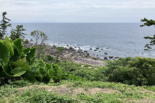 空と海のブランコ前の海岸