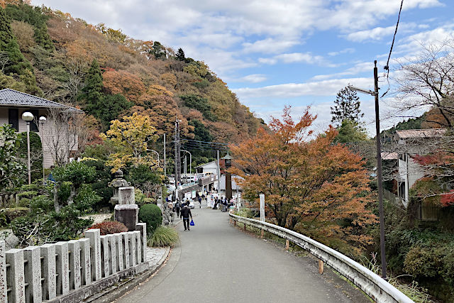 大山ケーブル バス停へ