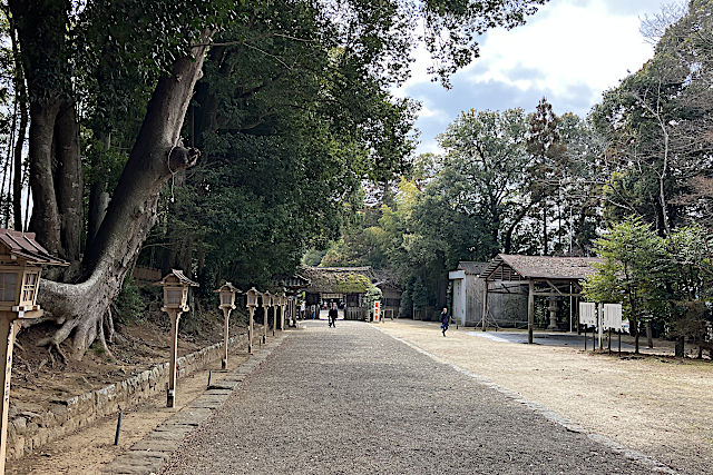 随神門が見える境内