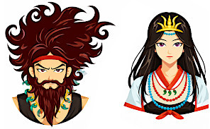 素盞嗚尊と稲田姫命