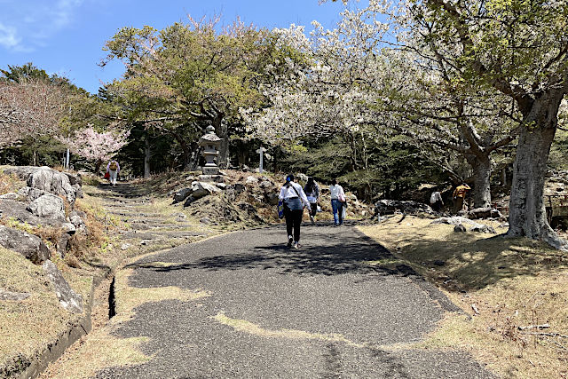 金華山黄金山神社の参道