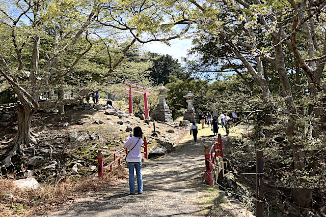 金華山黄金山神社の参道