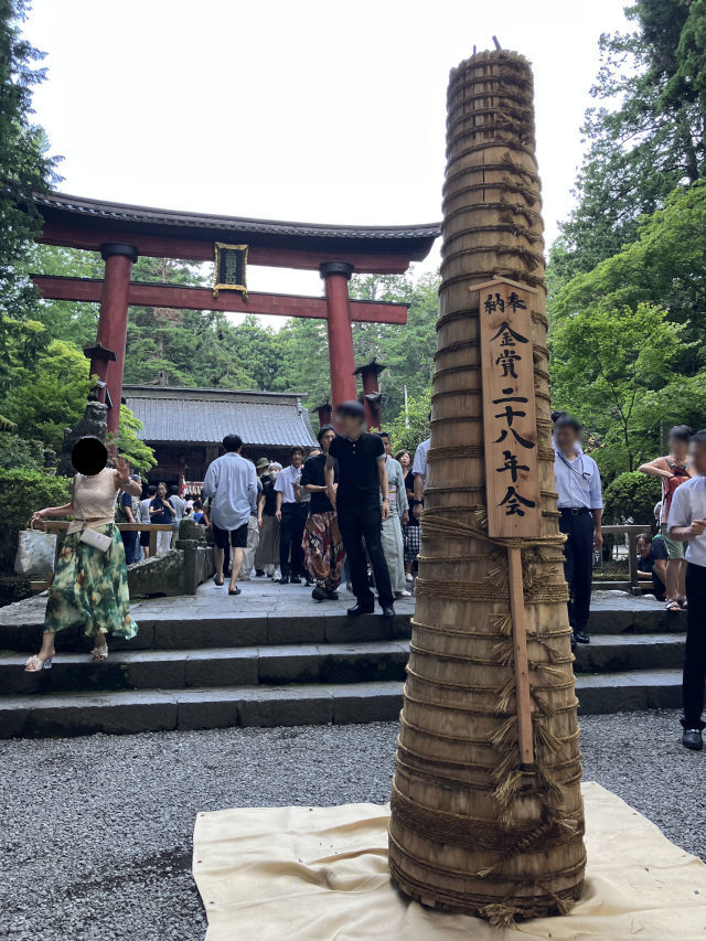 大鳥居と大松明