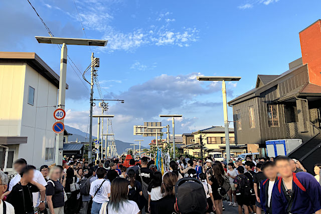 吉田の火祭りメイン会場 本町通り