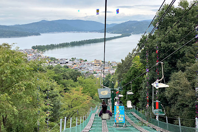 リフトから天橋立を眺望