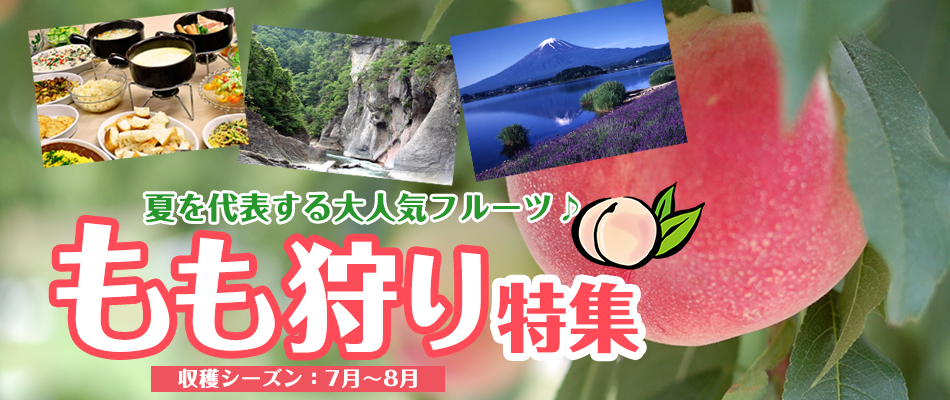 もも狩り放題ツアー特集
