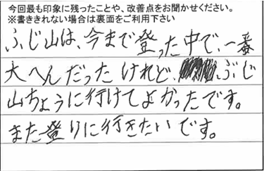 お客様からの感想