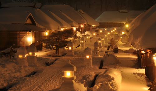 大内宿雪まつりバスツアーのヴィジュアルスマホ用
