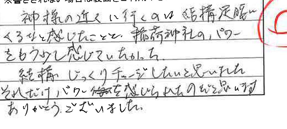 お客様からの感想