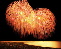 三尺玉の同時打上