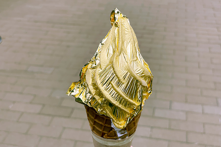 黄金の笠間ソフトクリーム