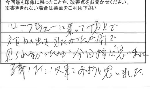 お客様の感想・口コミ