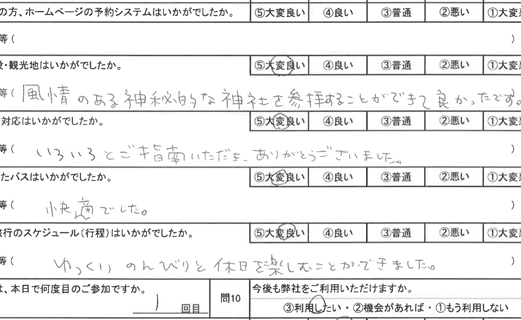 お客様の感想・口コミ