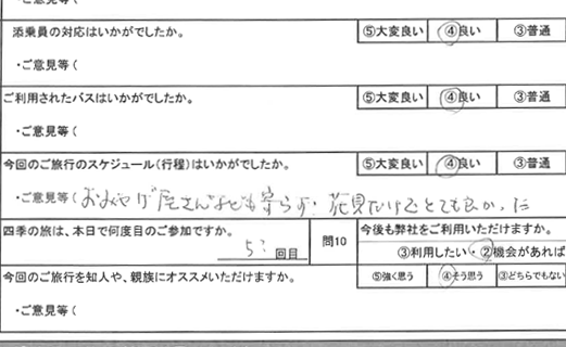 お客様の感想・口コミ