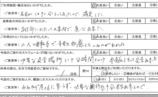 お客様の感想・口コミ