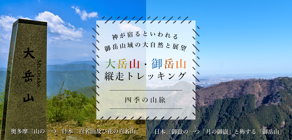 奥多摩の名峰！日本二百名山のひとつ大岳山と御岳山縦走トレッキングツアー
