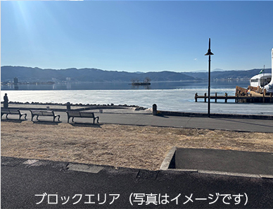 花火打ち上げ間近のブロックエリアでご鑑賞
