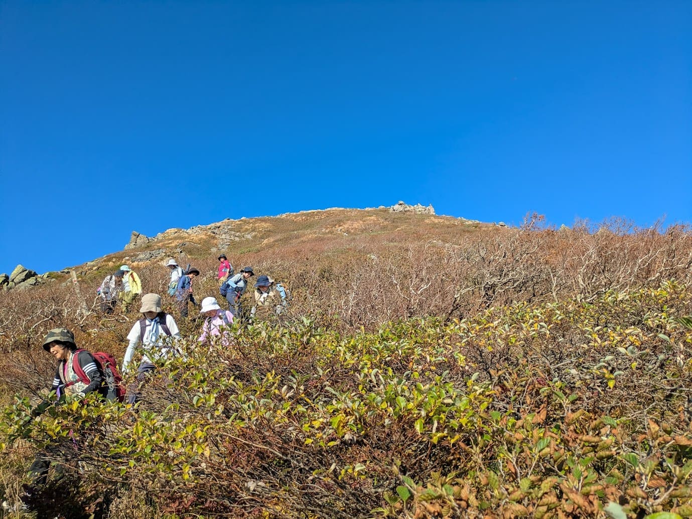 岩木山登山道を下山