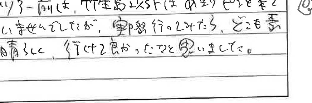 お客様からの感想