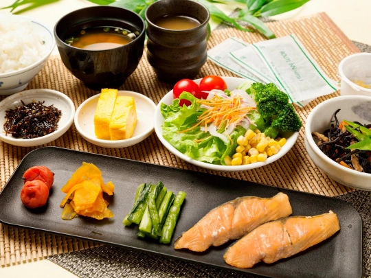 ホテルルートイン会津若松 和食の朝食例イメージ