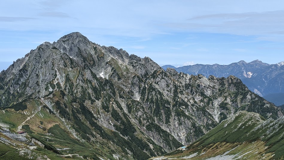 道中よりみえる剱岳