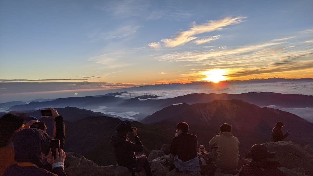 白山山頂からの御来光