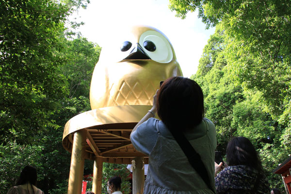 最後は日本一のフクロウにおまいり。