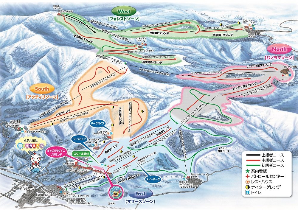 上越国際スキー場のゲレンデマップ