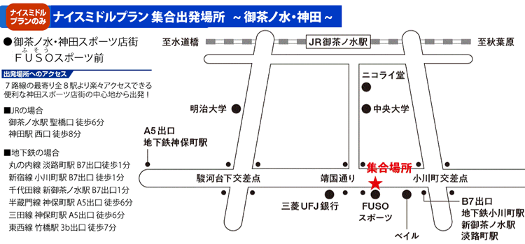 東京駅集合場所(ナイスミドルプランのみ)